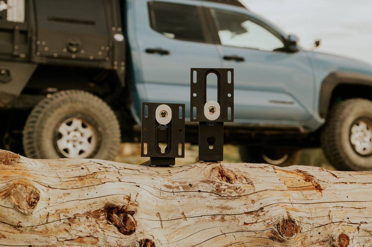 Universal Extended & Adjustable Height Quick-Release Awning Mounts — CNC Machined in the USA
