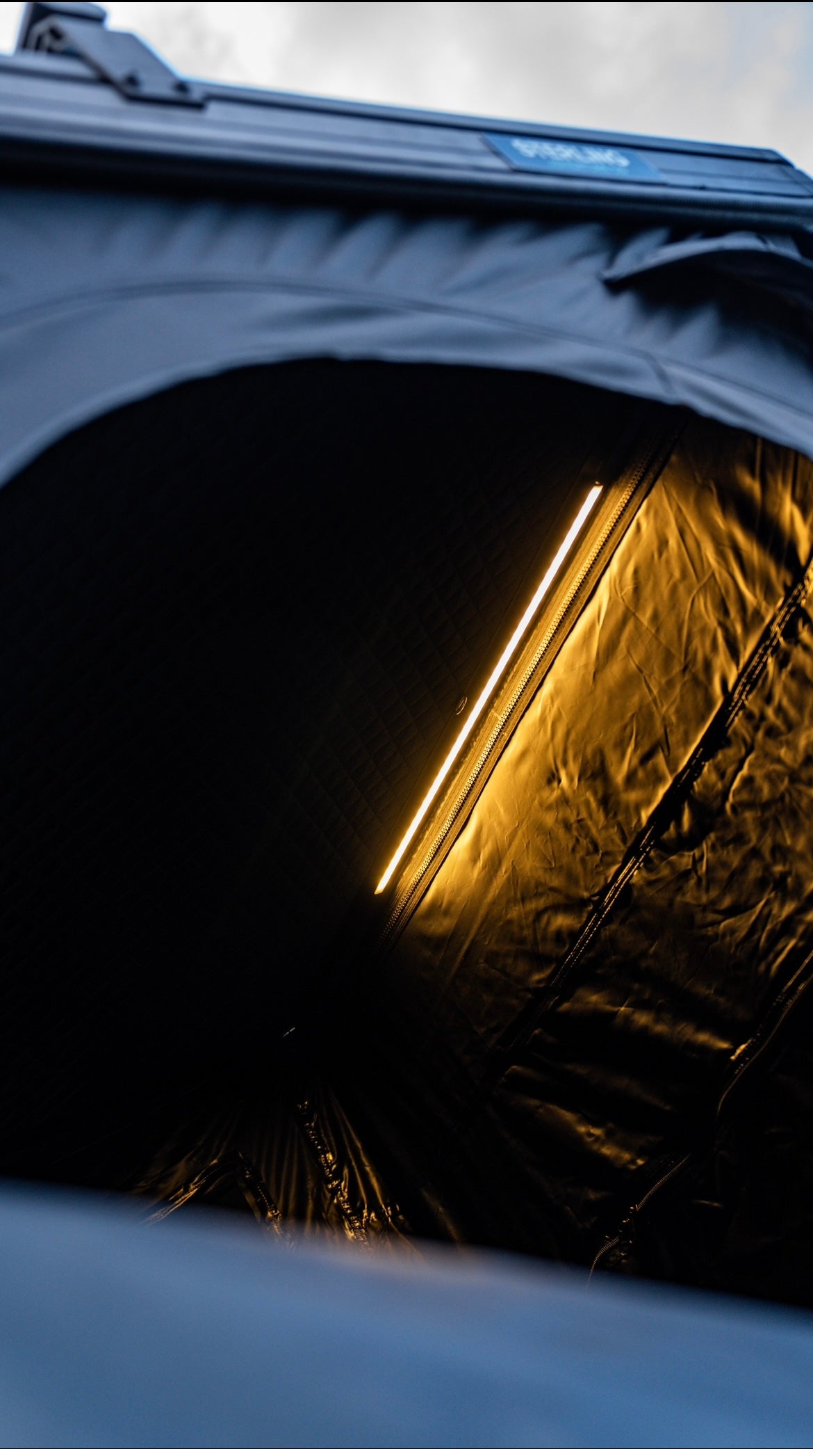 Wasatch rooftop tent interior lighting